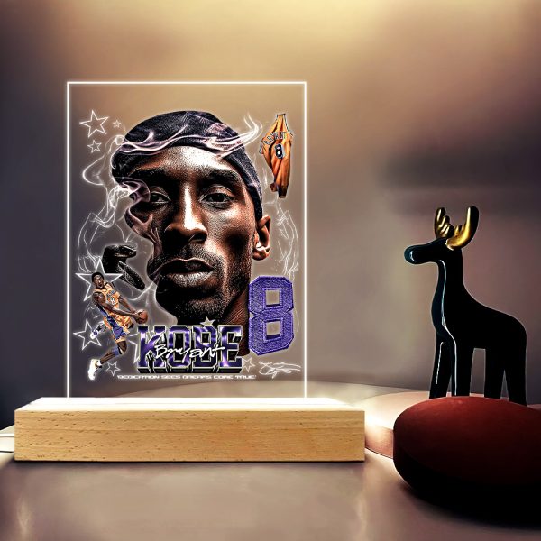 Kobe Bryant Led Light with Wooden Base (7 Colors) - TANTN 4006