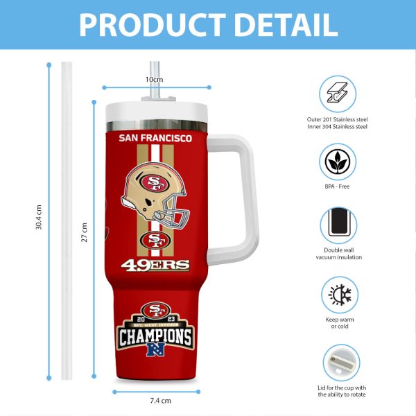 Personalized San Francisco 49ers 40oz Stanley Tumbler - VANDH 2296