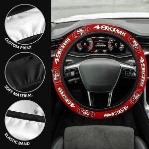 San Francisco 49ers Steering Wheel Cover - VANDH 2294