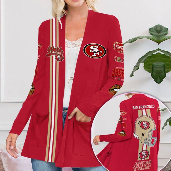 San Francisco 49ers Women’s Patch Pocket Cardigan – VANDH 2256