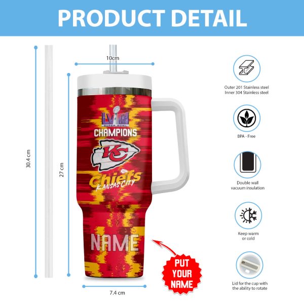 Personalized Kansas City Chiefs 40oz Stanley Tumbler - MAITM 5731