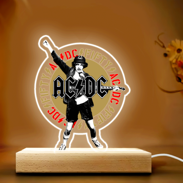 Rock Music Led Light with Wooden Base (7 Colors) - TANTN 4585