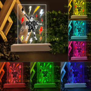 Rock Music Led Light with Wooden Base (7 Colors) - TANTN 4602