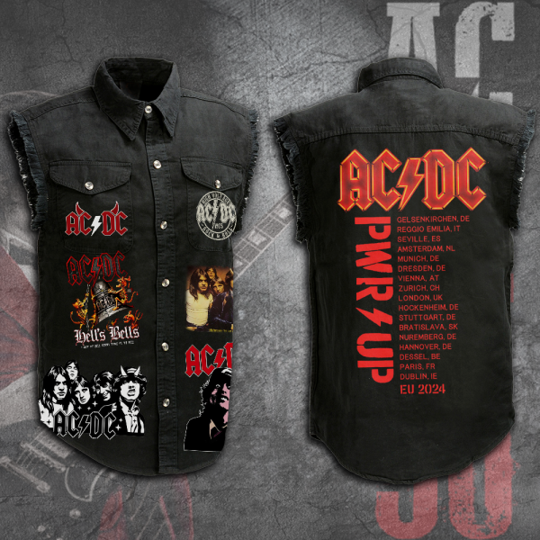 Rock Music 3D Lightweight Sleeveless Denim Shirt - TANTN 4675