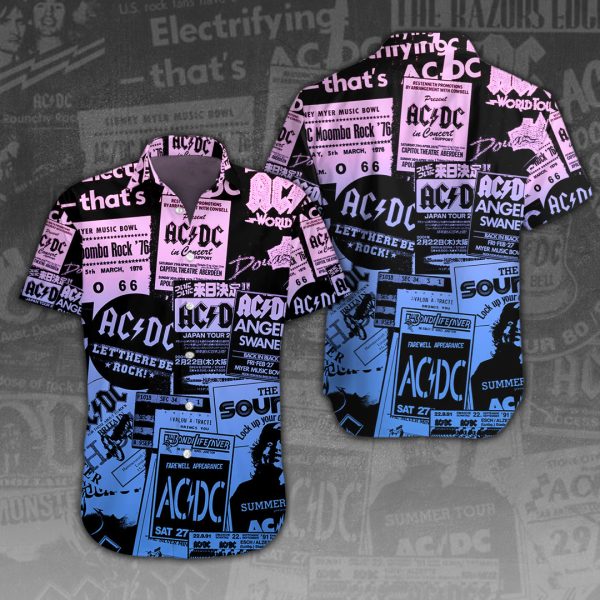 Rock Music Short Sleeve Dress Shirt - ANHNV 3784