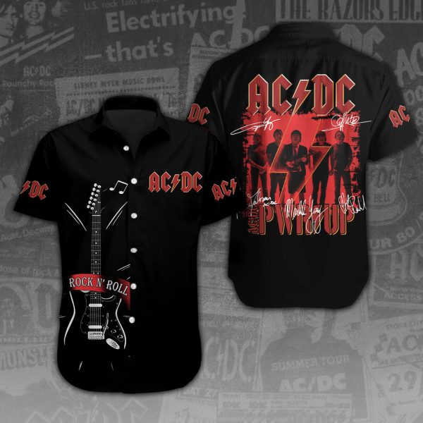 Rock Music Short Sleeve Dress Shirt - ANHNV 3809