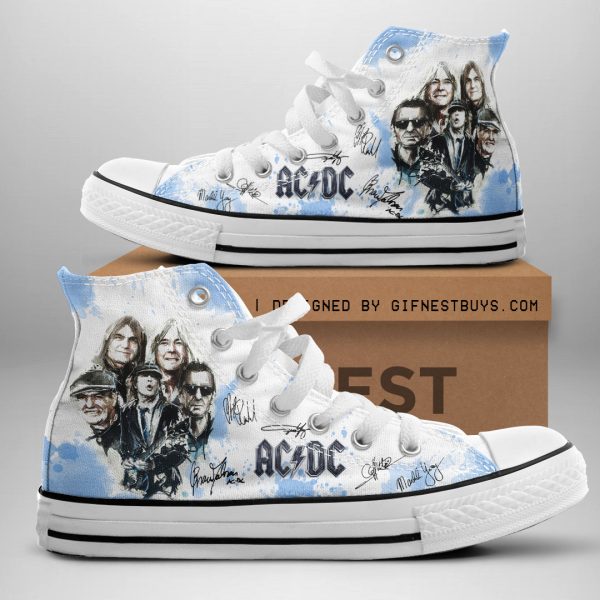 Rock Music High Top Canvas Shoes - ANHNV 3846