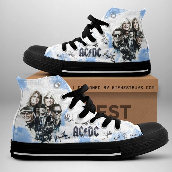 Rock Music High Top Canvas Shoes - ANHNV 3846