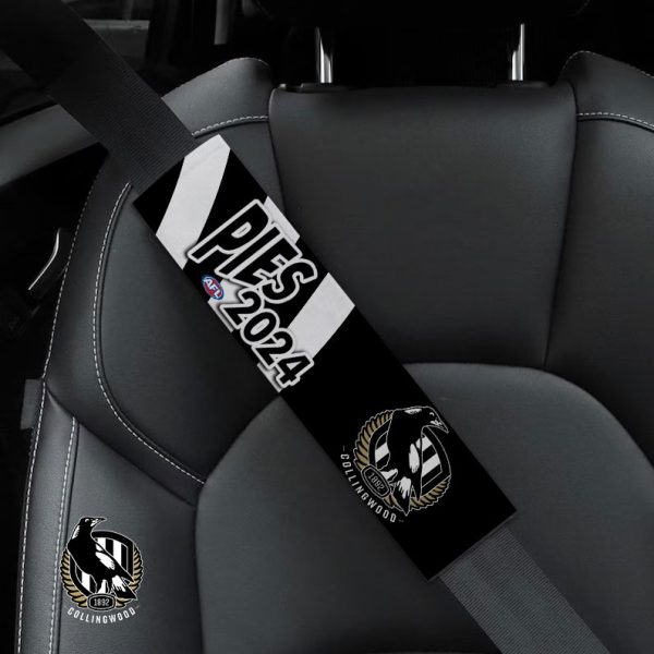 Collingwood FC Seat Belt Cover 2PCS - TANTN 4544