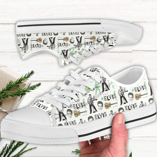 Elvis Presley Low Top Canvas Shoes - VANDH 2488