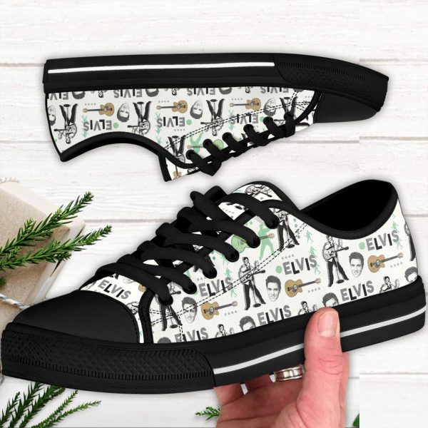 Elvis Presley Low Top Canvas Shoes - VANDH 2488