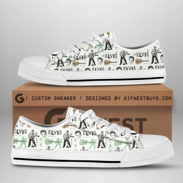 Elvis Presley Low Top Canvas Shoes - VANDH 2488