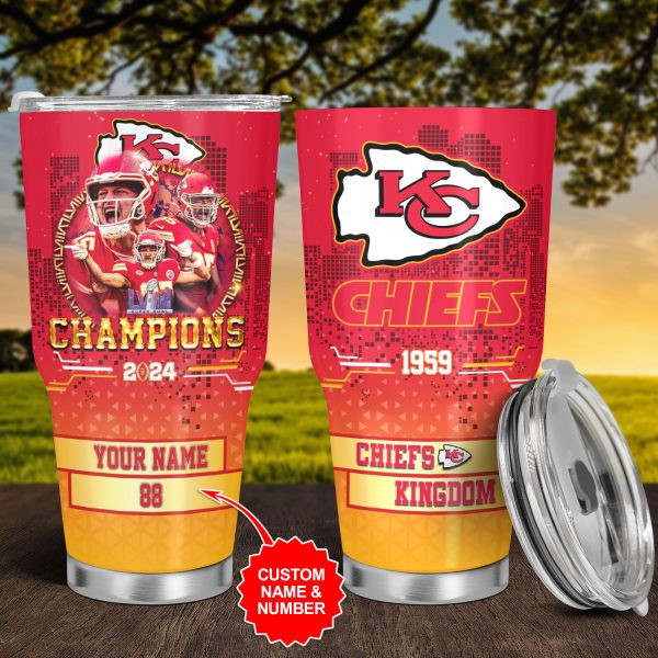 Personalized Kansas City Chiefs Tumbler Cup - VANDH 2376