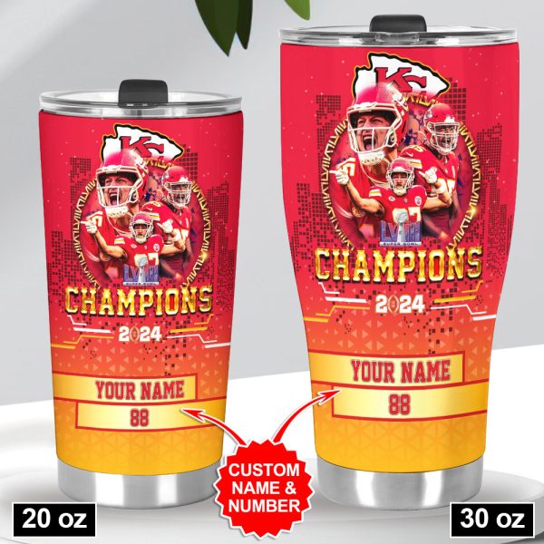 Personalized Kansas City Chiefs Tumbler Cup - VANDH 2376