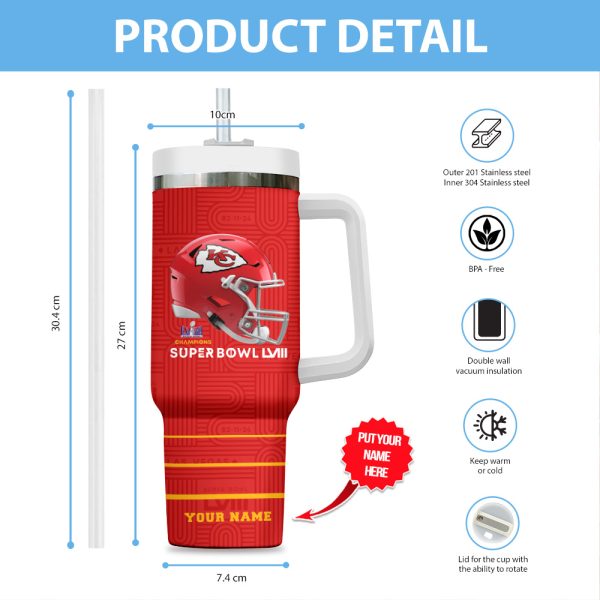 Personalized Kansas City Chiefs 40oz Stanley Tumbler - TANTN 4429