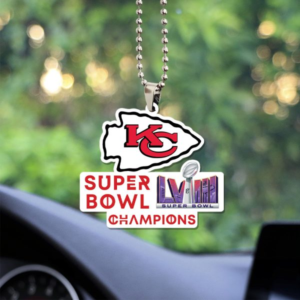 Kansas City Chiefs Custom Shape 1-sided Acrylic Car Ornament - TANTN 4426