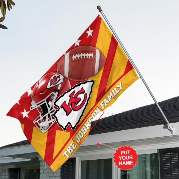 Personalized Kansas City Chiefs 3D House Flag - TANTN 4418