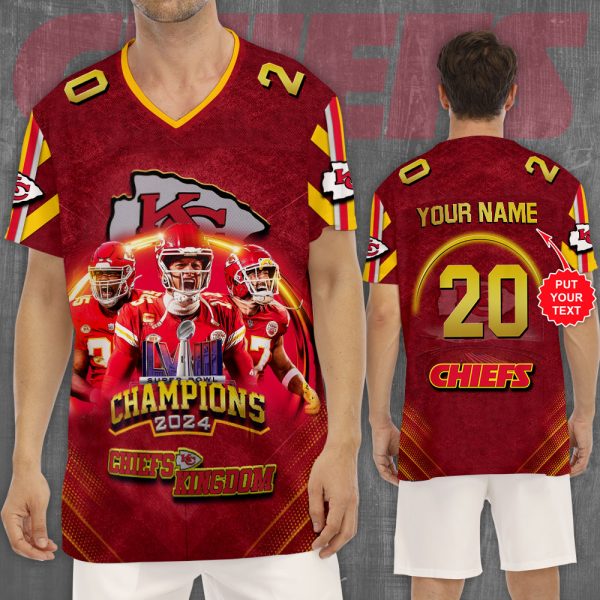 Personalized Kansas City Chiefs 3D Football Jersey - VANDH 2382