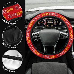 Kansas City Chiefs Steering Wheel Cover - TANTN 4435