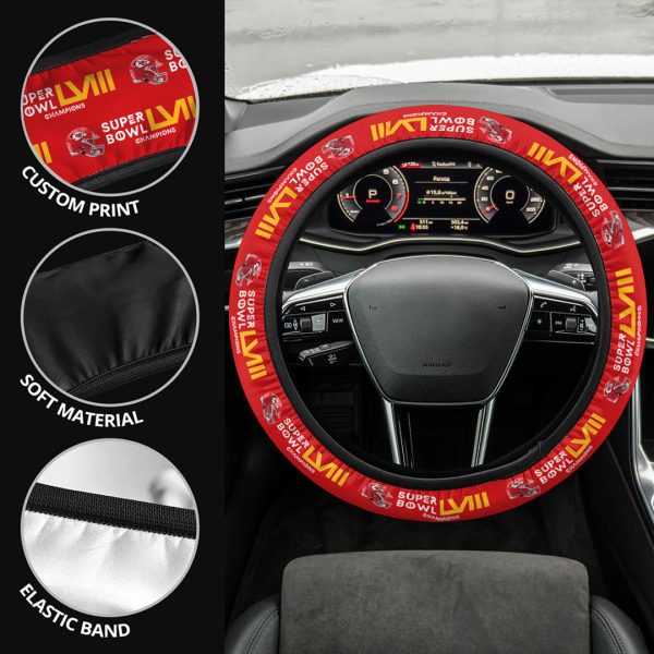 Kansas City Chiefs Steering Wheel Cover - TANTN 4435