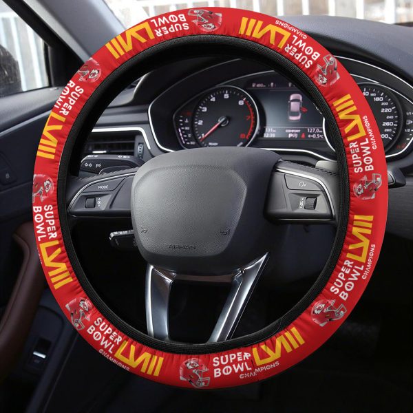 Kansas City Chiefs Steering Wheel Cover - TANTN 4435