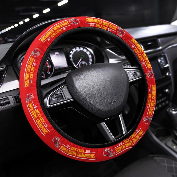 Kansas City Chiefs Steering Wheel Cover - TANTN 4456