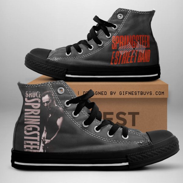 Bruce Springsteen High Top Canvas Shoes - NGHIAVT 1441