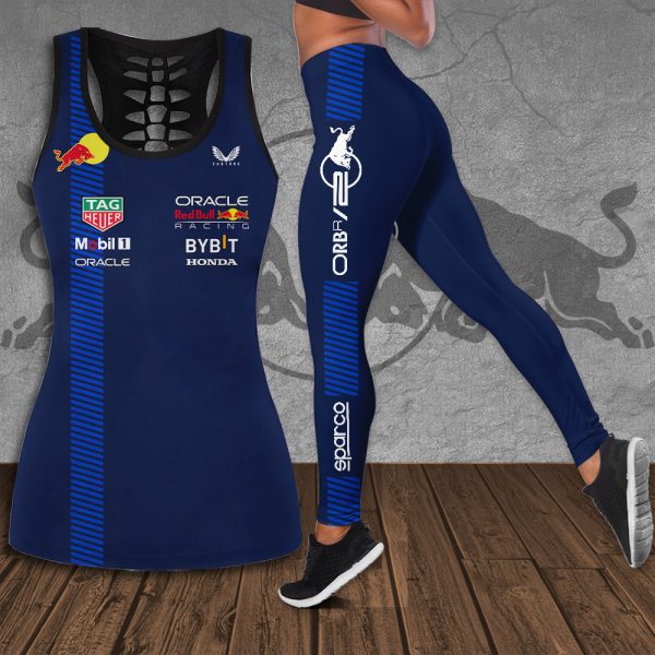 Red Bull Racing F1 Hollow Tank Top Leggings - HOATT 4331