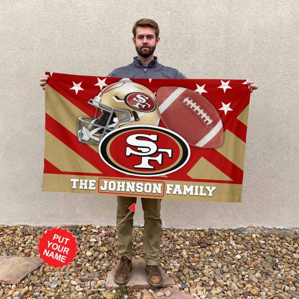 Personalized San Francisco 49ers 3D House Flag - TANTN 4424