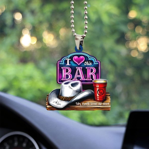 Toby Keith Custom Shape 2-sided Acrylic Car Ornament - TANTN 4735