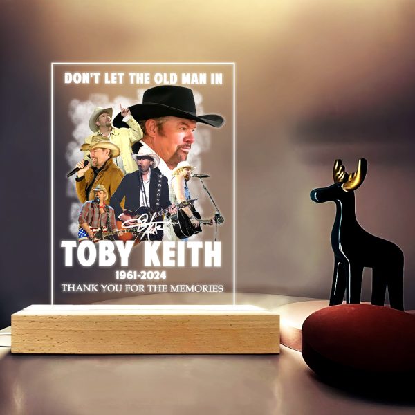 Toby Keith Led Light with Wooden Base (7 Colors) - TANTN 4691