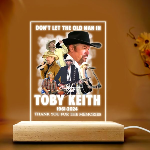 Toby Keith Led Light with Wooden Base (7 Colors) - TANTN 4691