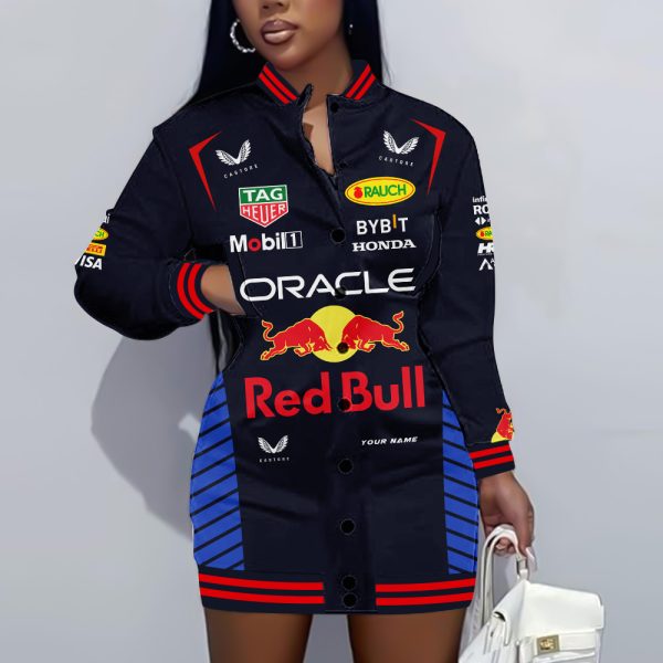 Personalized Red Bull Racing F1 3D Women's Long Jersey - TANTN 4507