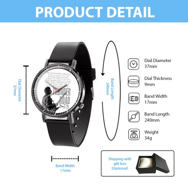 Bruce Springsteen Black Leather Watch - TANTN 4904