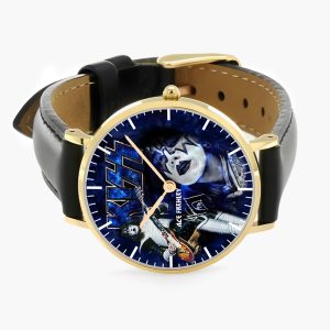 Kiss Band Black Stitched Leather Watch - HOATT 4509