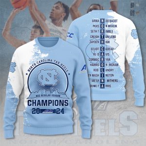 North Carolina Tar Heels Men's Basketball 3D Apparel - MAITM 6054