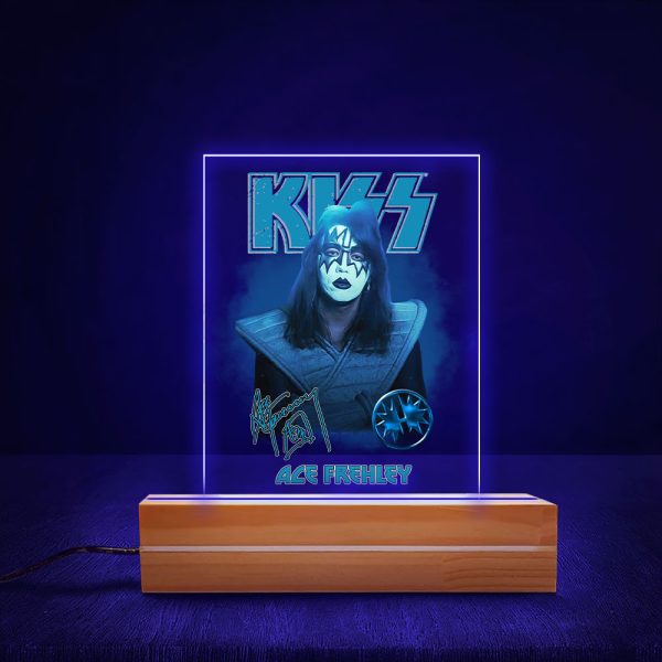 Kiss Band Led Light with Wooden Base (7 Colors) - MAITM 6207