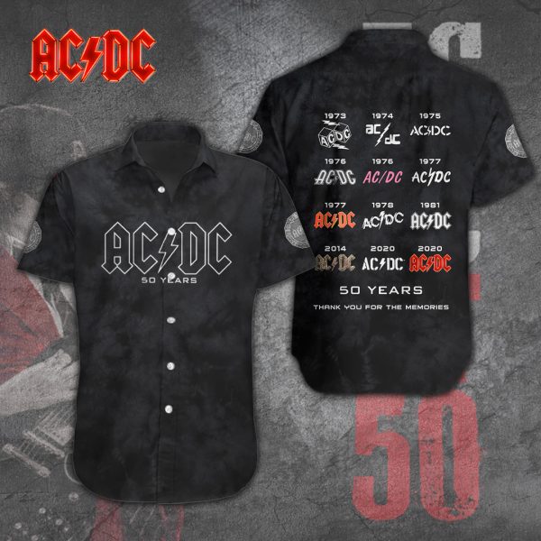 Rock Music Short Sleeve Dress Shirt - TANTN 2770