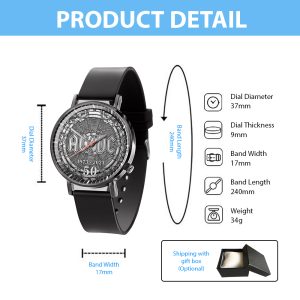 Rock Music Black Leather Watch - TANTN 4709