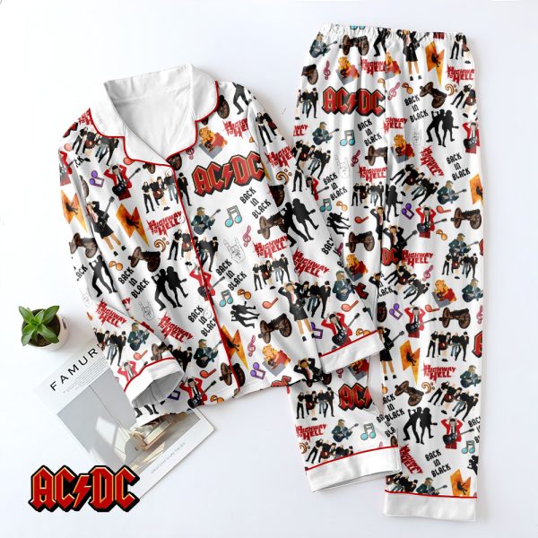 Rock Music Button Down Pajamas Set – TANTN 4743