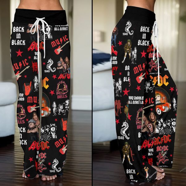 Rock Music High-Waisted Straight-Leg Trousers - TANTN 4745