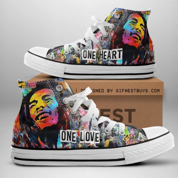 Bob Marley High Top Canvas Shoes - ANHNV 3864