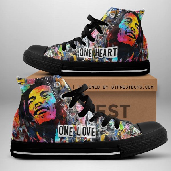 Bob Marley High Top Canvas Shoes - ANHNV 3864