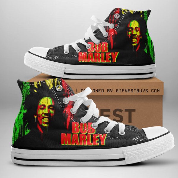 Bob Marley High Top Canvas Shoes - ANHNV 3866