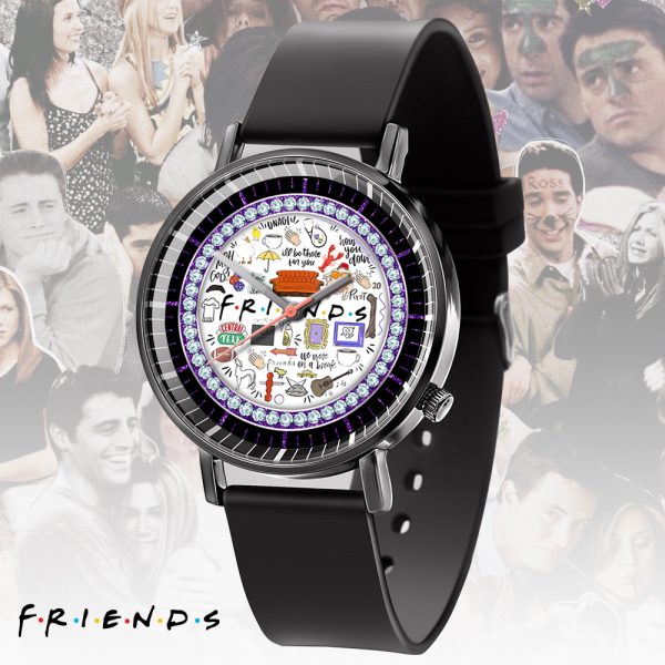 Friends Black Leather Watch - ANHNV 3886