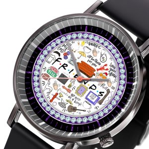 Friends Black Leather Watch - ANHNV 3886