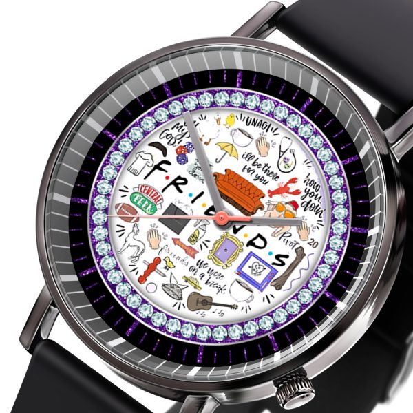 Friends Black Leather Watch - ANHNV 3886
