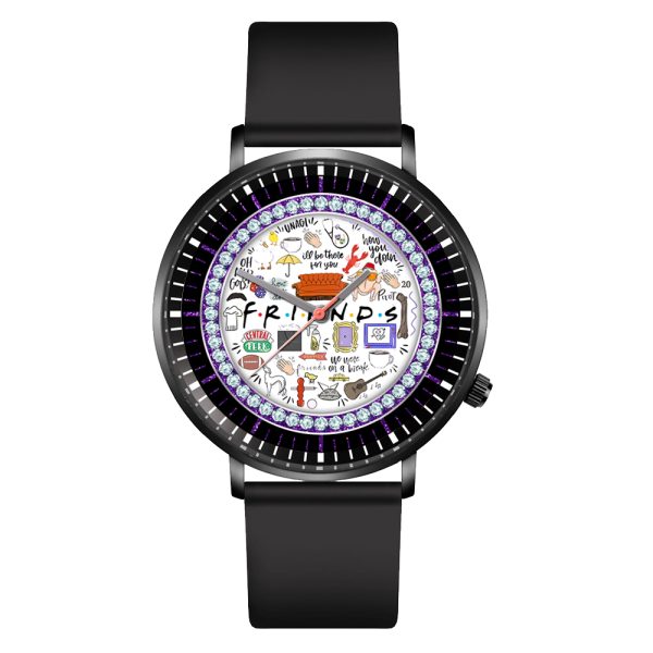 Friends Black Leather Watch - ANHNV 3886