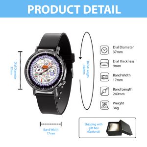 Friends Black Leather Watch - ANHNV 3886