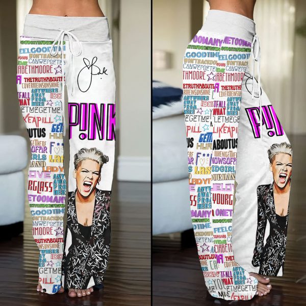 P!nk High-Waisted Straight-Leg Trousers - ANHNV 3893
